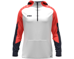 Jako Dynamic ziptop majica s kapuljačom – bijela/koraljna/tamno plava_EliteSport