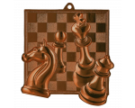 Šahovska medalja Gambit s motivom šahovskih figura 69x65mm_EliteSport