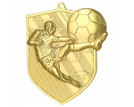 Nogometna medalja Striker s motivom igrača i lopte 78x67mm_EliteSport