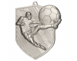 Nogometna medalja Striker s motivom igrača i lopte 78x67mm_EliteSport