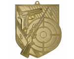 Streljačka medalja Targetis s motivom oružja i mete 78x68mm_EliteSport
