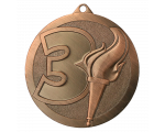 Metalna medalja Flamma s bakljom i oznakom plasmana 60mm_EliteSport