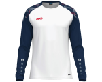 Jako Sonic majica dugih rukava — bijela/tamno plava_EliteSport