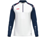 Jako Sonic ziptop majica dugih rukava – bijela/tamno plava_EliteSport