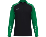 Jako Sonic ziptop majica dugih rukava – crna/zelena_EliteSport