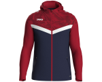Jako Iconic jakna s kapuljačom – tamno plava/tamno crvena_EliteSport