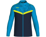 Jako iconic poliester jakna – nebesko plava/tamno plava/neon žuta_EliteSport