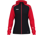 Jako Sonic jakna s kapuljačom – crna/crvena_EliteSport