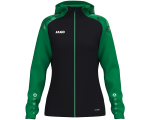 Jako Sonic jakna s kapuljačom – crna/zelena_EliteSport