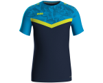 Jako Iconic poliester majica kratkih rukava — nebesko plava/tamno plava/neon žuta_EliteSport