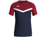 Jako Iconic poliester majica kratkih rukava — tamno plava/tamno crvena_EliteSport