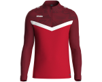 Jako Iconic ziptop majica dugih rukava – crvena/bordo_EliteSport