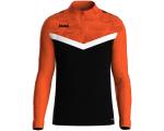 Jako Iconic ziptop majica dugih rukava – narančasta/crna_EliteSport