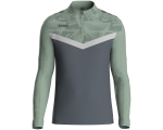 Jako Iconic ziptop majica dugih rukava – sivo zelena/siva_EliteSport