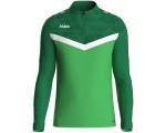 Jako Iconic ziptop majica dugih rukava – svijetlo zelena/zelena_EliteSport