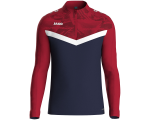 Jako Iconic ziptop majica dugih rukava – tamno plava/tamno crvena_EliteSport