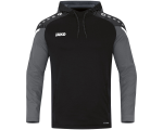 Jako Performance poliester majica s kapuljačom — crna_EliteSport