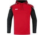Jako Performance poliester majica s kapuljačom — crvena_EliteSport