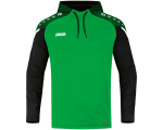 Jako Performance poliester majica s kapuljačom — zelena_EliteSport
