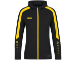 Jako Power jakna s kapuljačom – crna/žuta_EliteSport