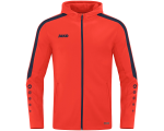 Jako Power jakna s kapuljačom – neon narančasta_EliteSport