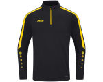 Jako Power ziptop majica dugih rukava – crna/žuta_EliteSport