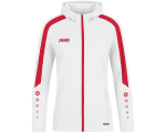 Jako Power jakna s kapuljačom – bijela/crvena_EliteSport