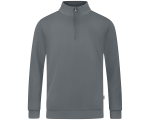 Jako Organic ziptop majica dugih rukava — siva_EliteSport