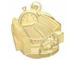 Plivačka medalja Chronos s motivom bazena i štoperice 60x58mm_EliteSport