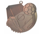 Nogometna medalja Kickoff s motivom kopačke i lopte 65x65mm_EliteSport