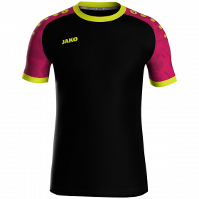 Jako Iconic dres kratkih rukava - crna/pink/neon žuta_EliteSport