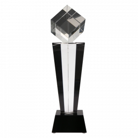 Stakleni trofej Crystal Cube s prezentacijskom kutijom_EliteSport