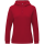 Jako Pro Casual ziptop majica s kapuljačom – tamno crvena_EliteSport