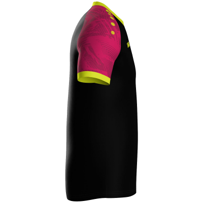 Jako Iconic dres kratkih rukava - crna/pink/neon žuta_EliteSport