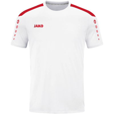 Jako Power dres kratkih rukava — bijela/crvena_EliteSport