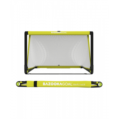 Bazookagoal Teleskopski Gol - 120 × 75 cm Žuto bijeli - Funino Nogometni Mini Gol