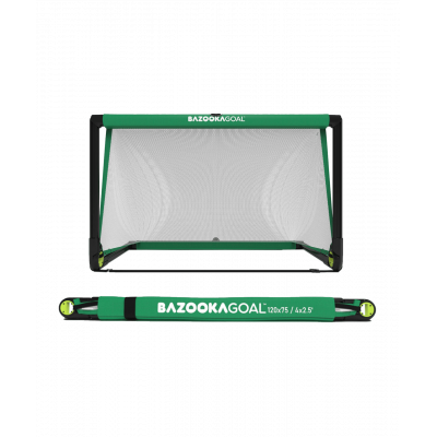Bazookagoal Teleskopski Gol - 120 × 75 cm Zeleno-bijeli - Funino Nogometni Mini Gol