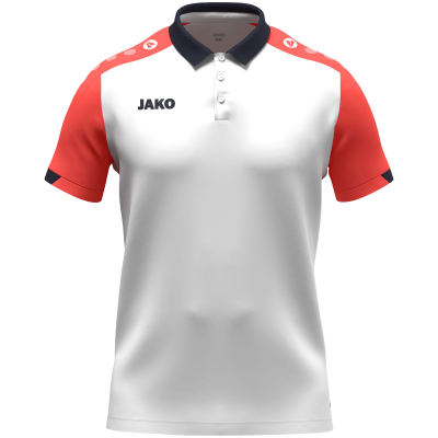 Jako Dynamic polo majica kratkih rukava – bijela/koraljna/tamno plava_EliteSport