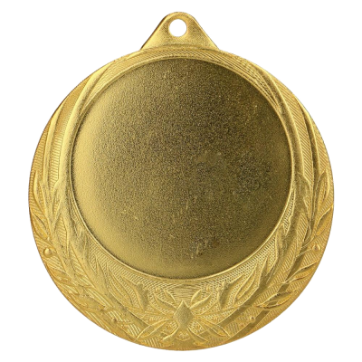 Metalna medalja Edera s reljefnim lisnatim vijencem 70mm_EliteSport