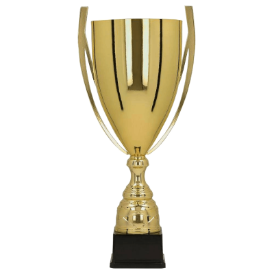 BASTERS metalni pehar bez poklopca zlatni