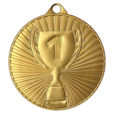 Metalna medalja Campione s peharom i oznakom plasmana 45mm_EliteSport