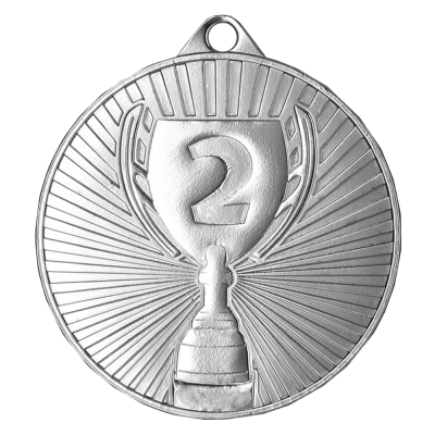 Metalna medalja Campione s peharom i oznakom plasmana 45mm_EliteSport