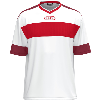 Jako Club 92 dres kratkih rukava — bijela/crvena_EliteSport