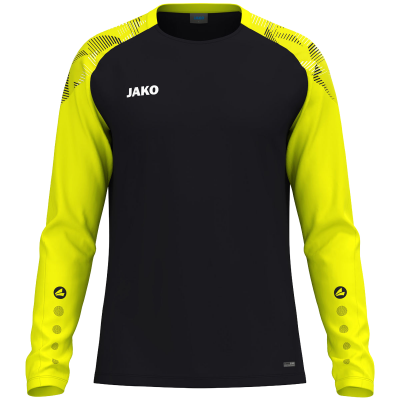 Jako Sonic majica dugih rukava — crna/neon žuta_EliteSport