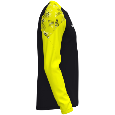 Jako Sonic majica dugih rukava — crna/neon žuta_EliteSport