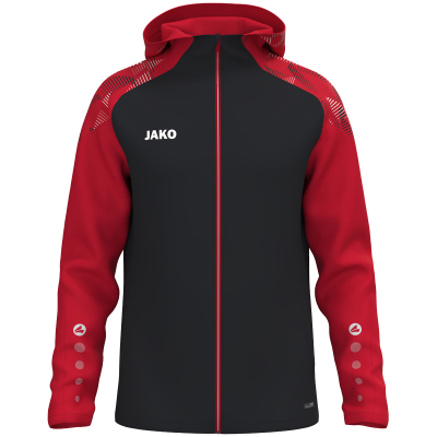 Jako Sonic jakna s kapuljačom – crna/crvena_EliteSport