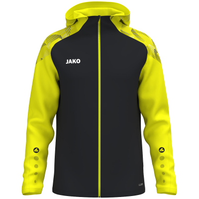 Jako Sonic jakna s kapuljačom – crna/žuta_EliteSport