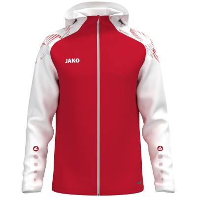 Jako Sonic jakna s kapuljačom – crvena/bijela_EliteSport