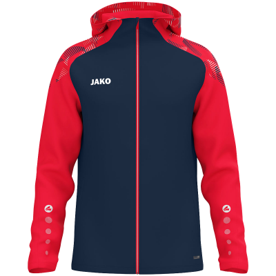 Jako Sonic jakna s kapuljačom – crvena/tamno mornarsko plava_EliteSport