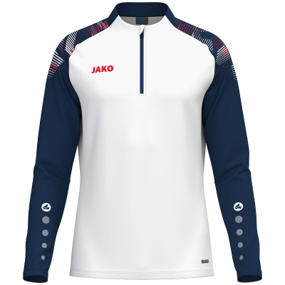 Jako Sonic ziptop majica dugih rukava – bijela/tamno plava_EliteSport